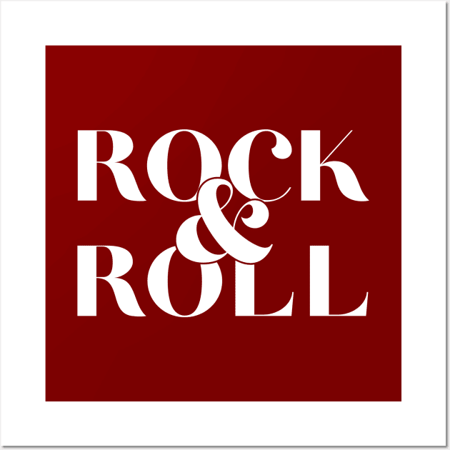 Rock And Roll Slogan Wall Art by TeeTime